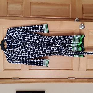 Laundry Blue, Green, White Dress